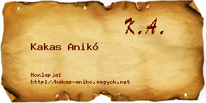 Kakas Anikó névjegykártya