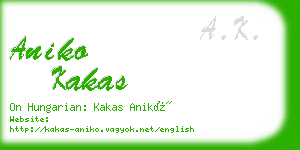 aniko kakas business card